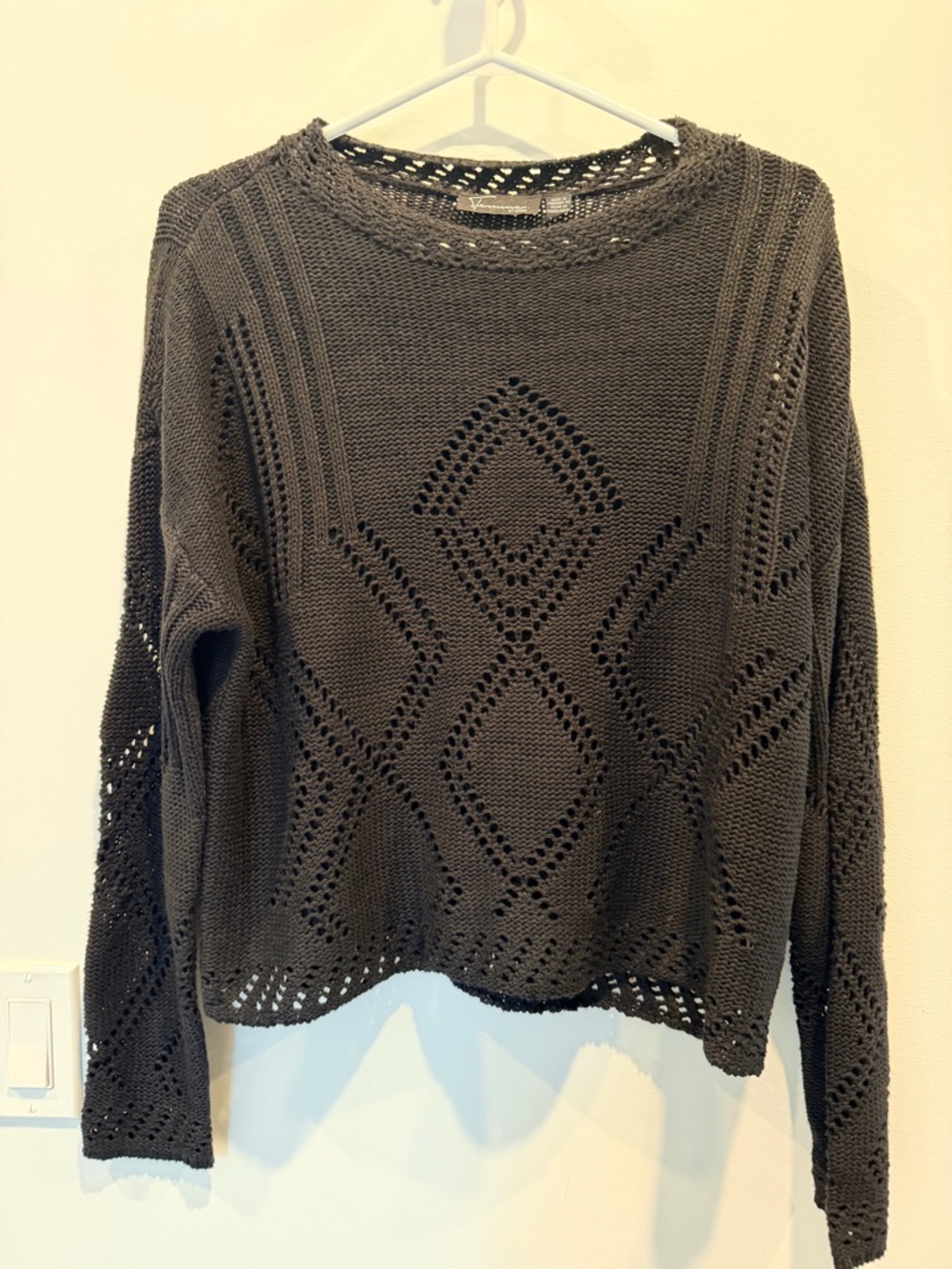 Women’s Open-Knit Crochet Sweater